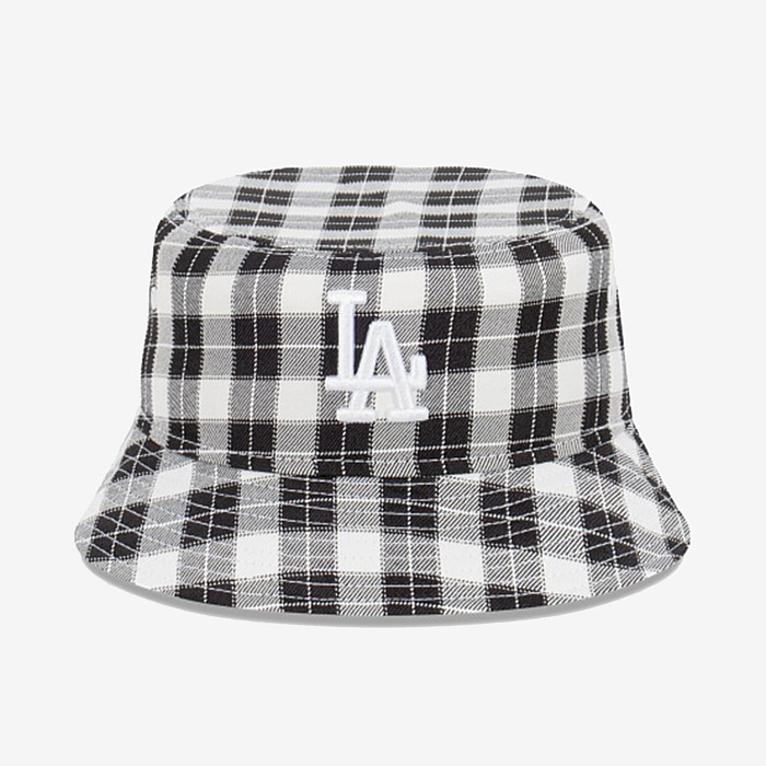 Los Angeles Dodgers Plaid Bucket Hat