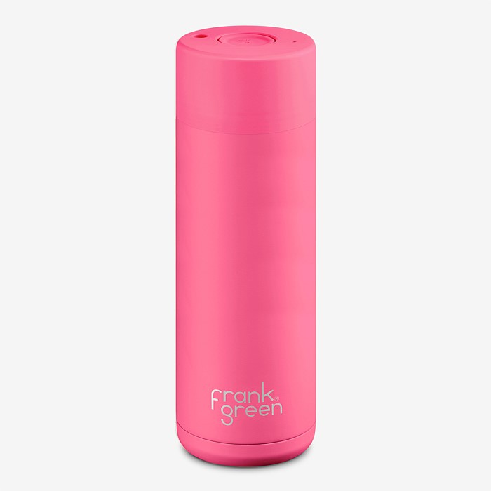20oz Reusable Bottle Push Button Neon Pink