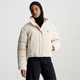 Corduroy Cropped Puffer
