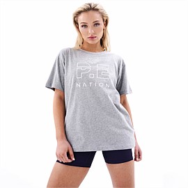 Heads Up Tee in Grey Marle
