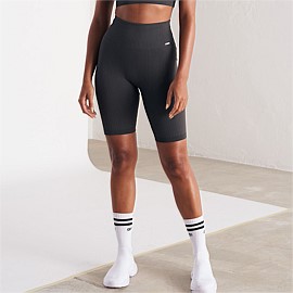 Shadow Grey RIbbed Seamless Biker Shorts