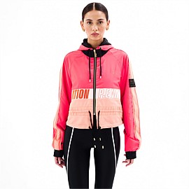Cropped Man Down Jacket in Diva Pink