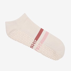 Classic Low Rise Grip Socks in Blush Stripes 