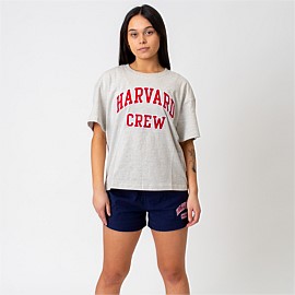 Harvard Vintage College Crew T-Shirt Womens