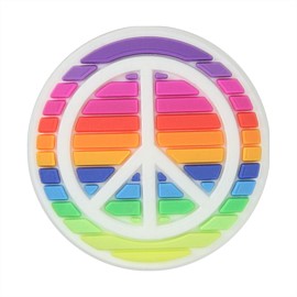 Jibbitz Rainbow Peace Sign