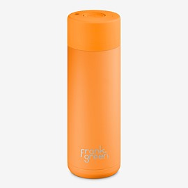20oz Reusable Bottle Push Button Neon Orange